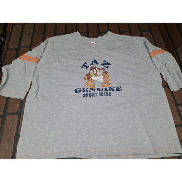 Vintage Looney Tunes Taz Genuine Sportswear Womens Long Sleeve Gray Shirt XL? - Picture 1 of 6